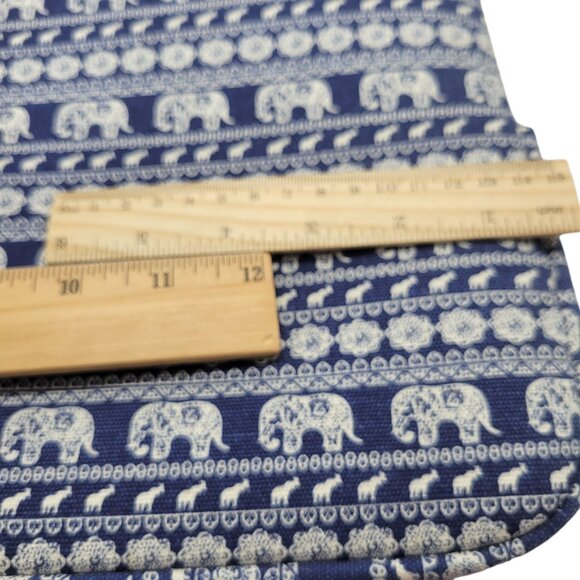 Kayond Elephant Pattern Laptop Sleeve & Accessory Pouch 6" Blue - Picture 9 of 9
